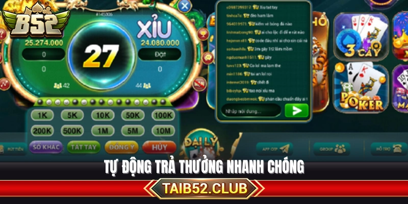  Cơ chế tất toán tiền thưởng lấy ngay một cách tự động