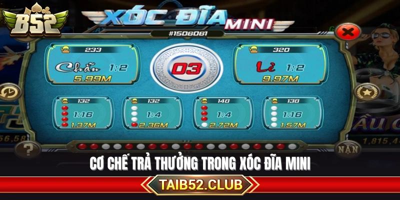 Quy định về tỷ lệ ăn cược và thanh toán xóc đĩa mini